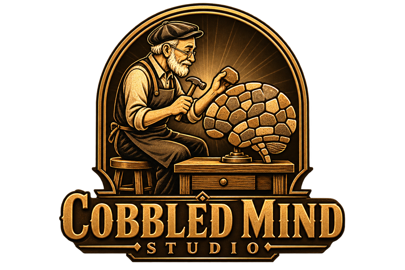 Cobbled Mind Studio craftsman crest